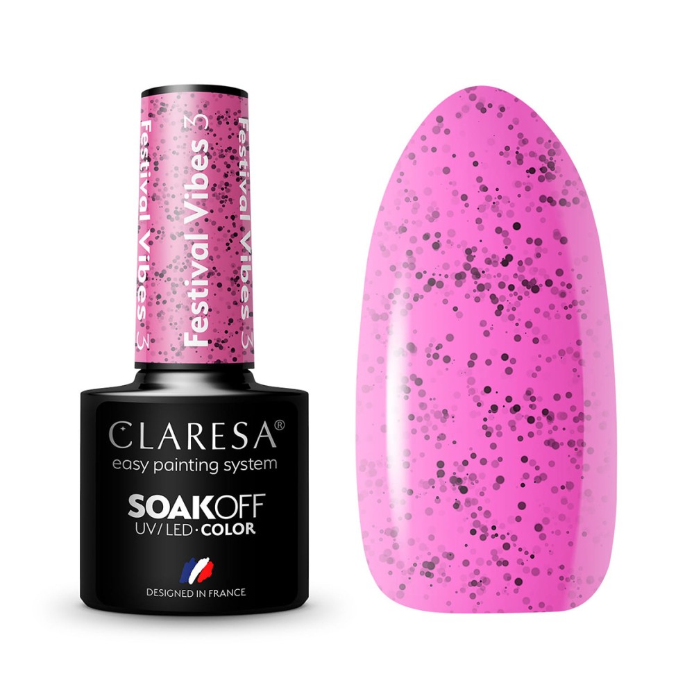 CLARESA Hybrid polish Festival Vibes 3 -5g — items shown together