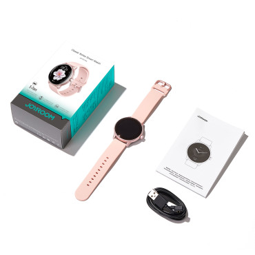 Smartwatch Classis Series JR-FC1 met IP68 - Roze oproep ontvangen
