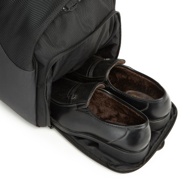 Saco de viagem premium em um terno e calçado com um bolso molhado 50L - preto