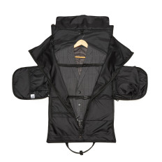 Premium travel bag on a suit and footwear with a wet pocket 50L - black