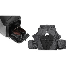 Saco de viagem premium em um terno e calçado com um bolso molhado 50L - preto