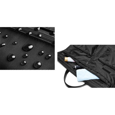 Premium travel bag on a suit and footwear with a wet pocket 50L - black