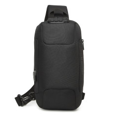 Premium-urbaner Rucksack für eine Diebstahlsicherungsschulter mit Organizer und USB - Schwarz