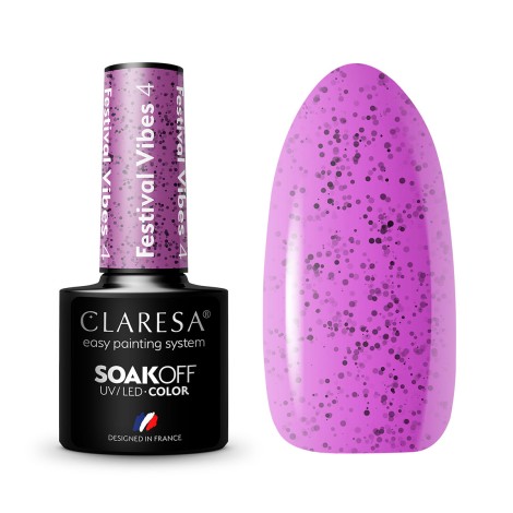 CLARESA Hybrid polish Festival Vibes 4 -5g — items shown together