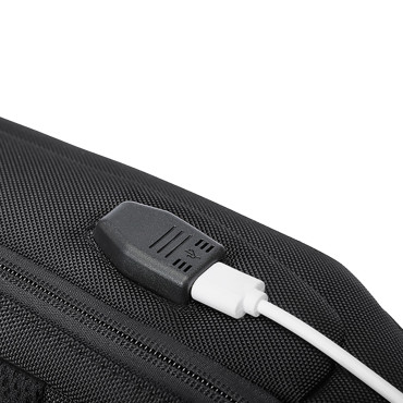 Sac à dos urbain Premium pour une épaule anti-vol avec organisateur et USB - Noir