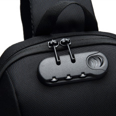 Premium Urban Backpack til en tyveri skulder med arrangør og USB - Sort