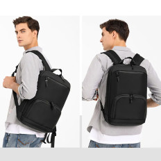 Premium Backpack kannettavalla tietokoneella 15.6 '' Vedenpitävä 42x11x30 cm - musta