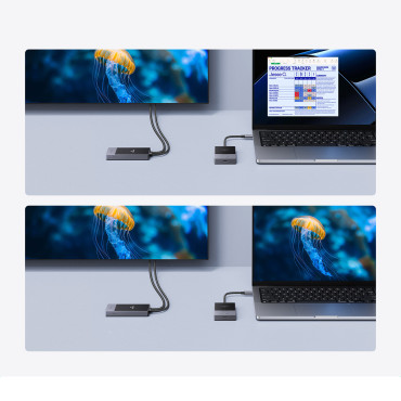 HDMI-sändare trådlös sändare och mottagare upp till 30m - svart och silver