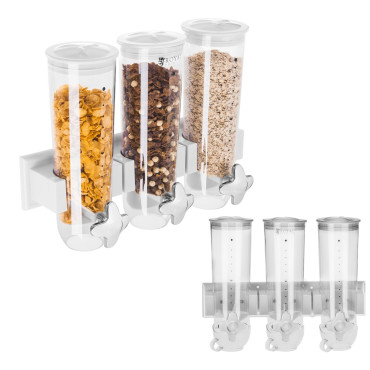 Dispensador Dispensador para produtos soltos Muesli flocos pendurados na parede 3 x 1.5L