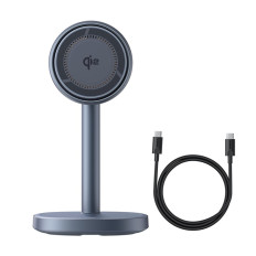 2in1 Indukcijski polnilnik Orbit 2 Pro Magsafe QI2 20W s hlajenjem - siva