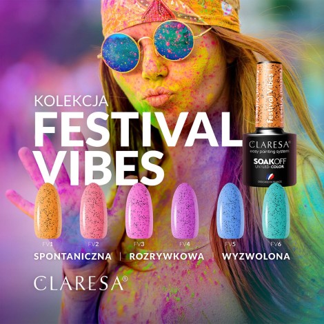 CLARESA Hibridni lak Festival Vibes 6 - 5g — predmeti prikazani zajedno