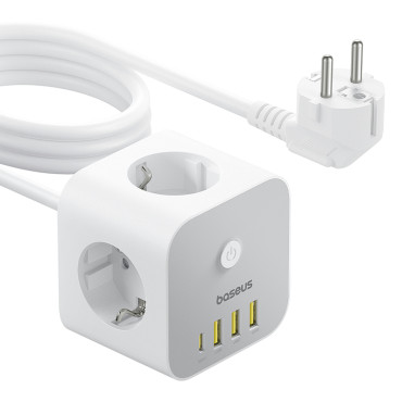 7W1 PowerCompebo 3x AC / 3X PowerCompebo Underscom-A / 1x USB-C 20W 1.5M - Branco