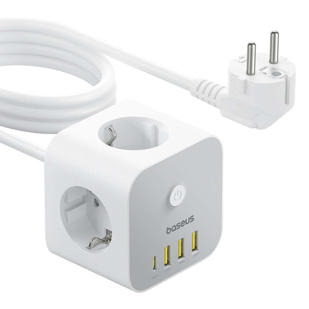 7W1 PowerCombo 3x AC / 3x PowerCombo Underscom-A / 1x USB-C 20W 1,5M - bílá
