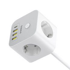 7W1 Powercombo 3x AC / 3X Powercombo Underscom-A / 1x USB-C 20W 1.5M - White