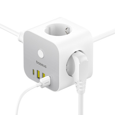 7W1 PowerCombo 3x AC / 3x PowerCombo Underscom-A / 1x USB-C 20W 1,5M - bílá