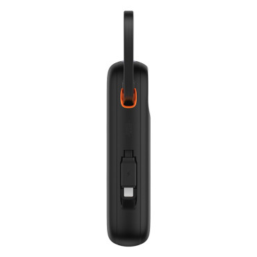 PowerBank QPOW 2 20000MAH 30W ar 2 iebūvētiem USB-C kabeļiem - melns