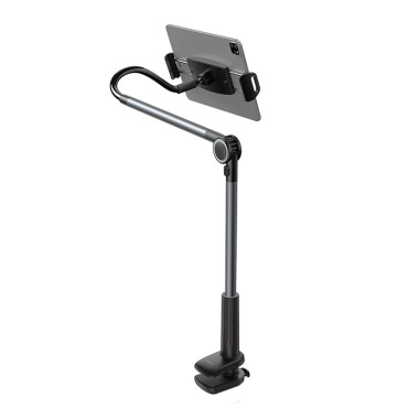 Suporte de Otaka para tablet tablet ajustável rotativo montado para mesa de mesa - cinza
