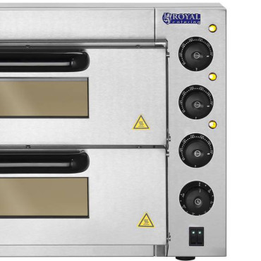 Professionell dubbel pizza ugn 2 x 40cm 3000W 230V Royal Catering