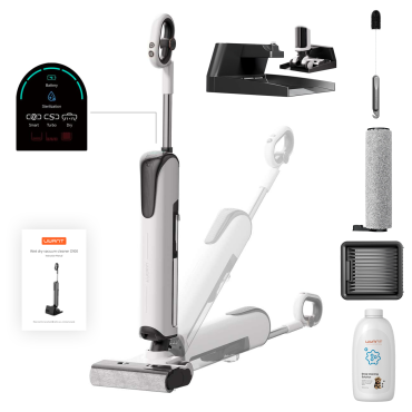 Κάθετη ηλεκτρική σκούπα UWANT D100 17000PA με αινιγματική λειτουργία και σταθμό φόρτισης - λευκό