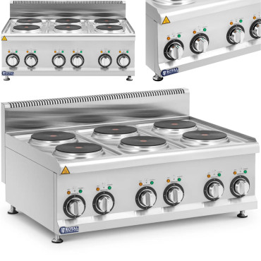 Electric cuisine. Surname 6 heating fields. 19 cm 12 kw 400 V