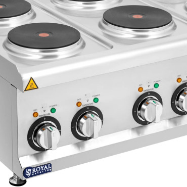 Elektrische keuken. Achternaam 6 verwarmingsvelden. 19 cm 12 kW 400 v