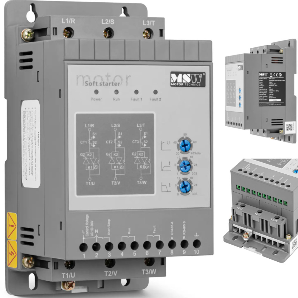 Softstarter für milde Motorstart 3 A 1,5 kW 400 / 100-240 V