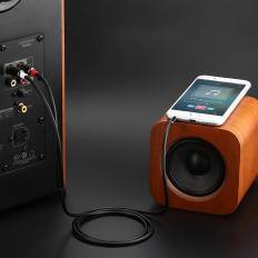 Câble audio Câble Mini Jack (Homme) - 2RCA (Homme) 1m - Noir