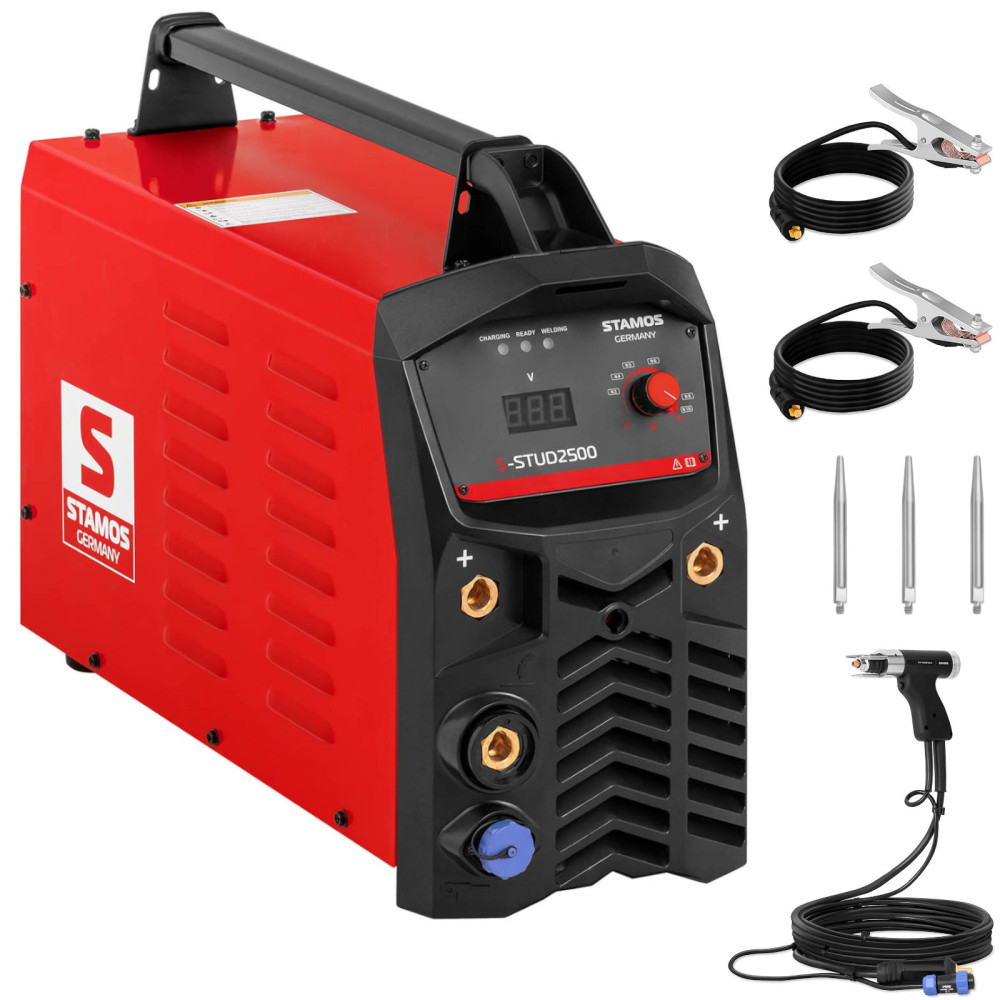 Capacitor welding machine for screws Gwozzi metal pins M3 - M10 S-Stud2500 Juli Stamos Germany
