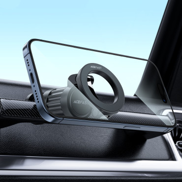 Magnētiskais auto turētājs tālrunim - melns