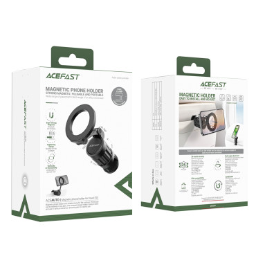 Supporto per auto magnetica per telefono - Nero