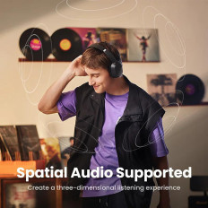 Cuffie wireless Bluetooth 5.4 Hitune Max 5c con Ibrido ANC - Nero