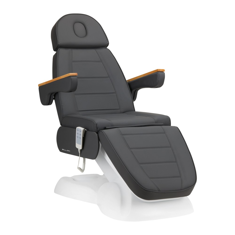 Električna kozmetička stolica SILLON Lux 273b 3 motora siva — pogled sprijeda