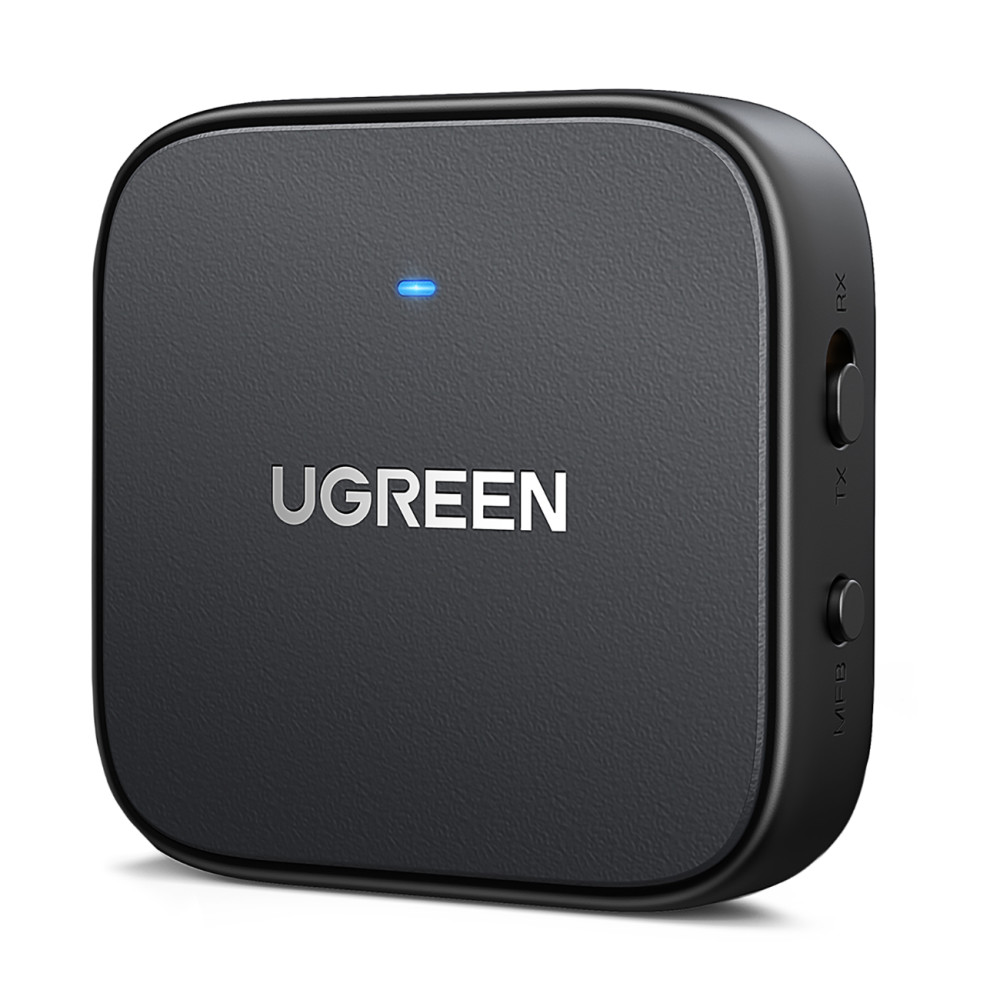 Sändare Bluetooth-ljudmottagare 5.2 TX RX Mini Jack USB-C RCA - Svart