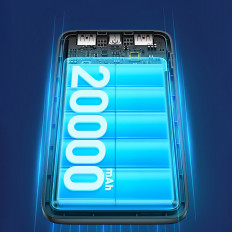 POWERBANK K18 PRO 20000MAH USB-A / USB-C / Micro USB - juoda