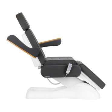 Elektrische cosmetische stoel SILLON Lux 273b 3 motoren grijs — zijaanzicht