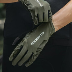 Gants de vélo Coussin de coussin L - Vert-Noir