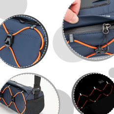 Bolsa de bicicleta fixada no volante 2.2 l - azul