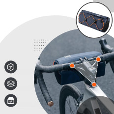 Borsa per biciclette fissata sul volante 2,2 l - blu