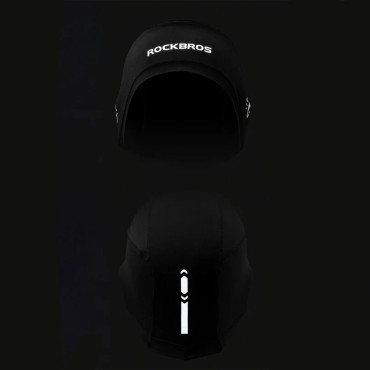 Berretto da bicicletta con casi per occhiali - nero