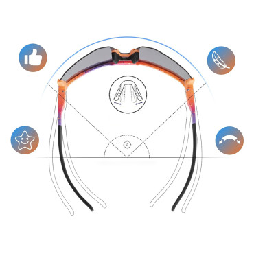 Verres de vélo avec polarisation et UV 400 - Dossier pourpre