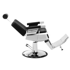 Profesionalni fotelj Barber Barber s Swivel FootStool Luxuria Physa Črna