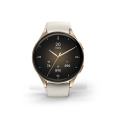 Smartwatch Hama 8900 GPS AMOLED 1.32 '' z beige silikonskim trakom - Zlato