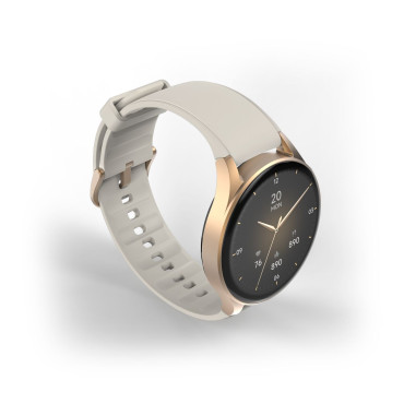 Smartwatch Hama 8900 GPS AMOLED 1.32 '' z beige silikonskim trakom - Zlato