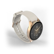 Smartwatch Hama 8900 GPS AMOLED 1.32 '' z beige silikonskim trakom - Zlato