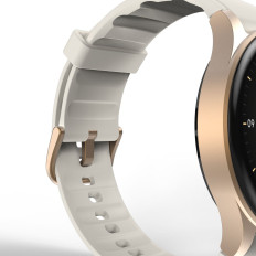 Smartwatch Hama 8900 GPS AMOLED 1.32 '' z beige silikonskim trakom - Zlato
