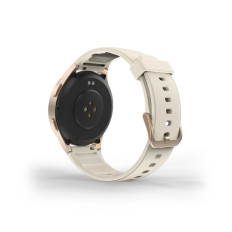 Smartwatch Hama 8900 GPS AMOLED 1.32 '' z beige silikonskim trakom - Zlato