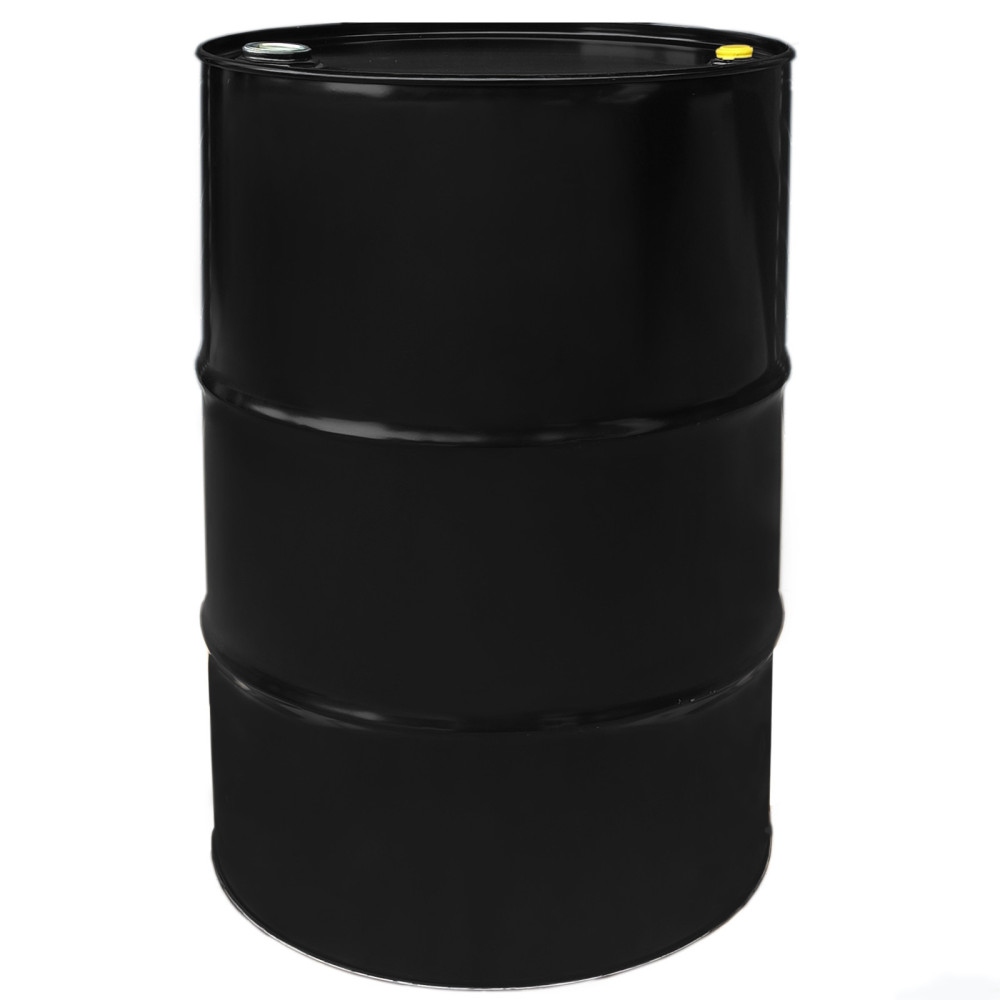 Fém acél hordó Th 216.5l hornyok 3/4 és 2 dugóval - fekete keverék