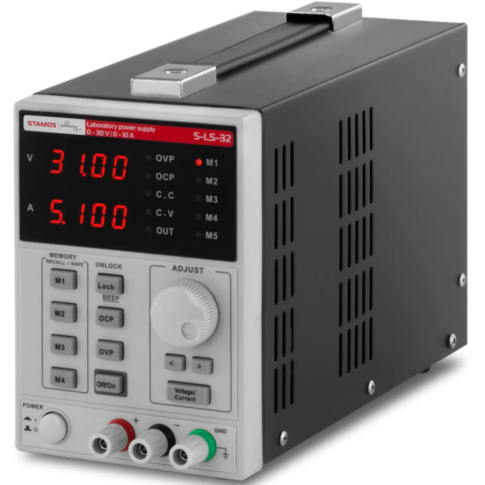 Fonte de alimentação de laboratório de serviço com função de memória LED 0-30 V 0-10 A DC