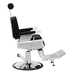 Sillón profesional de barbero de barbero con un saqueo giratorio LUXURIA Physa negro