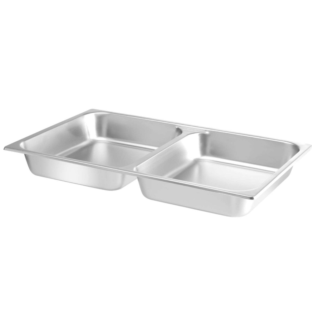 Conteneur en acier pour chauffe-aliments GN1 / 1 - 2 chambres